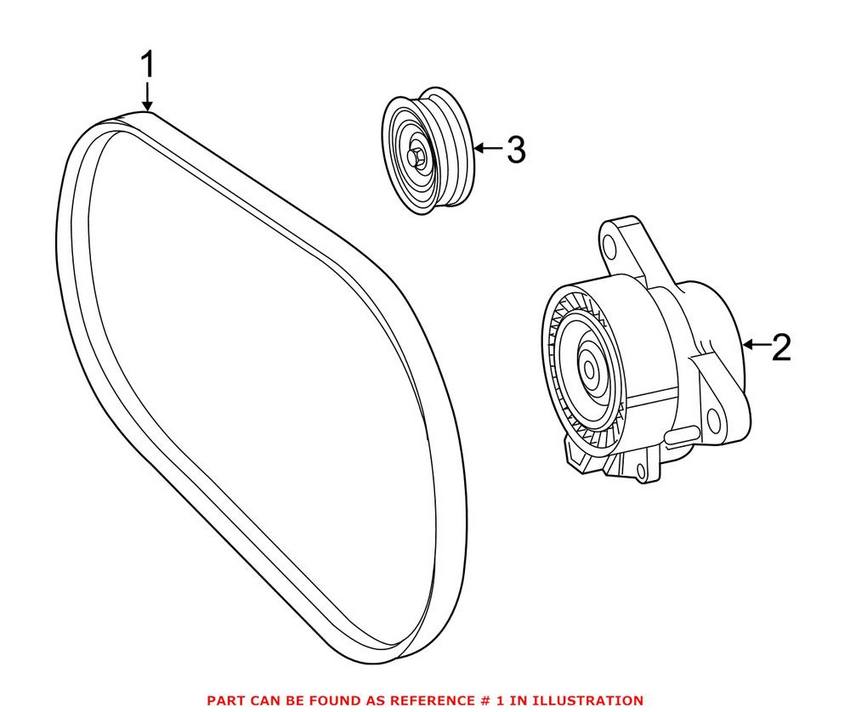 Mercedes Accessory Drive Belt (6K 2125) 0039938596